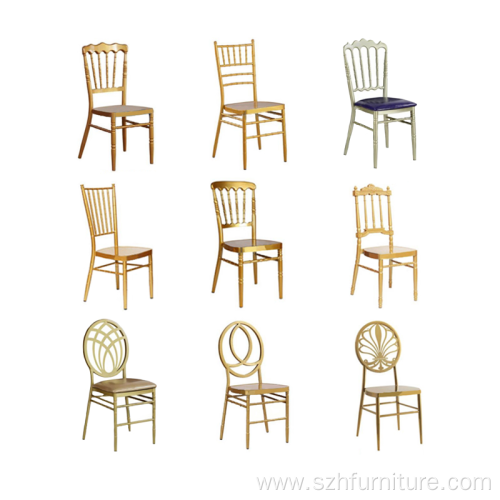 Gold Tiffany Dinner Metal Steel Chiavari Chairs